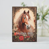 Carte De Remerciements Joli cheval (Debout devant)
