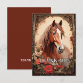 Carte De Remerciements Joli cheval (Devant / Derrière)