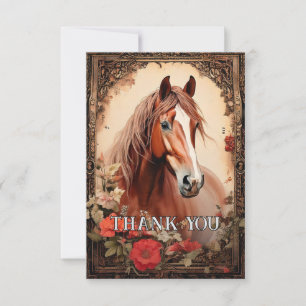 Carte De Remerciements Joli cheval