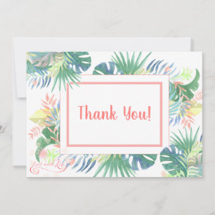 Carte De Remerciements Joli Conte de Fées Pour Deux Fleur Tropicale de Fl