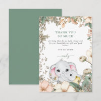 Joli Eléphants Foliage Sage Baby shower vert