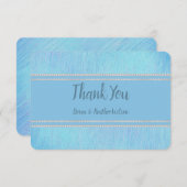 Carte De Remerciements Joli en bleu (Devant / Derrière)