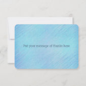 Carte De Remerciements Joli en bleu (Dos)