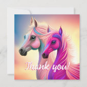 Carte De Remerciements Joli Filly Ou Colt (Devant)