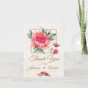 Carte De Remerciements Joli jardin de roses budget mariage