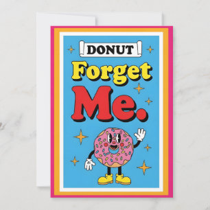Carte De Remerciements Joli jeu de mots sur le donut N'oublie pas mon don