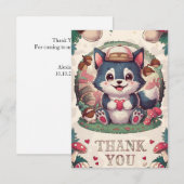 Carte De Remerciements Joli loup mystique (Devant / Derrière)