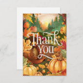 Carte De Remerciements Joli Maple Automne automne (Devant / Derrière)