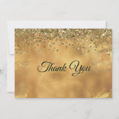 Carte De Remerciements Joli marbre en art avec monogramme doré rouge (Devant)