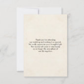 Carte De Remerciements Joli Mariage de frontière rose et bleu (Dos)