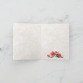 Carte De Remerciements Joli mariage Rose à budget jardin (Intérieur)