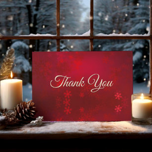 Carte De Remerciements Joli monogramme rouge en marbre