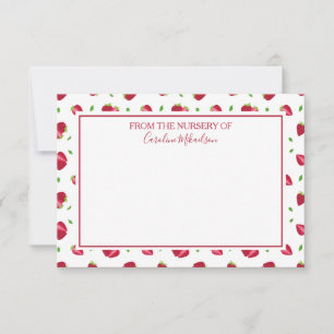 Carte De Remerciements Joli motif de fraise