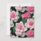 Carte De Remerciements Joli motif fleuri rose boho (Dos)