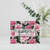 Carte De Remerciements Joli motif fleuri rose boho (Debout devant)