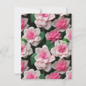 Carte De Remerciements Joli motif fleuri rose boho (Dos)