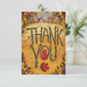 Carte De Remerciements Joli Petit Automne Automne (Debout devant)