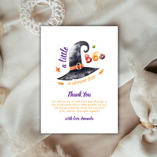 Carte De Remerciements Joli petit Boo sorcier Casquette Baby shower d'aut