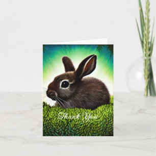 Carte De Remerciements Joli petit lapin de livre d'histoires