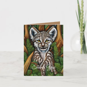 Carte De Remerciements Joli Petit Lynx Kitten adorable
