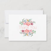 Carte De Remerciements Joli printemps floral (Devant)