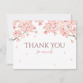 Carte De Remerciements Joli printemps rose Sakura fleurs de cerises japon (Devant)