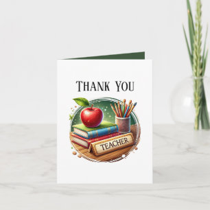 Carte De Remerciements Joli professeur ajoutez votre message