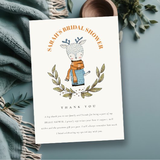 Carte De Remerciements Joli pull moche Noël Shower de mariage