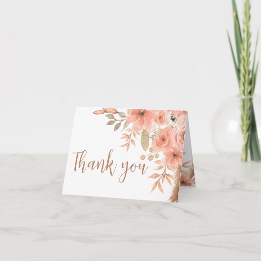 Carte De Remerciements Joli ressort d'aquarelle (Devant)