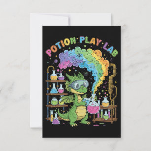 Carte De Remerciements Joli scientifique dragon Laboratoire de jeu de p
