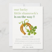 Carte De Remerciements Joli Shamrock  St Patrick's Day Baby shower (Devant)