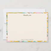 Carte De Remerciements Joli simple pastel abstrait douche de mariée perso (Devant)