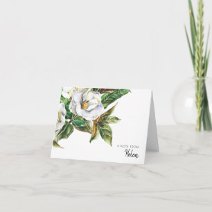 Carte De Remerciements Jolie aquarelle Magnolias Personnalisé