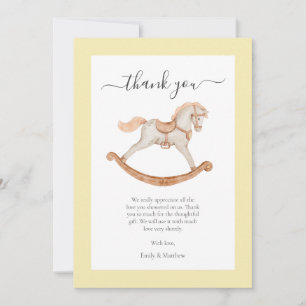 Carte De Remerciements Jolie aquarelle Rocse Baby shower