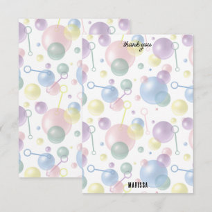 Carte De Remerciements Jolie Bubble colorée Anniversaire de enfant Party