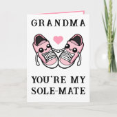 Carte De Remerciements Jolie Chaussure Rose Vive Grand-mère Joyeux annive (Devant)