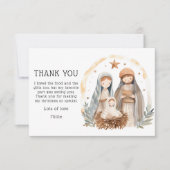 Carte De Remerciements Jolie Crèche de Noël pour Enfants à Noël (Devant)