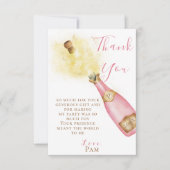 Carte De Remerciements Jolie fête d'anniversaire brunch bulles de Champag (Devant)