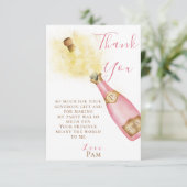 Carte De Remerciements Jolie fête d'anniversaire brunch bulles de Champag (Debout devant)