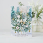 Carte De Remerciements Jolie Forêt Grateful Joyeuses vacances (Debout devant)