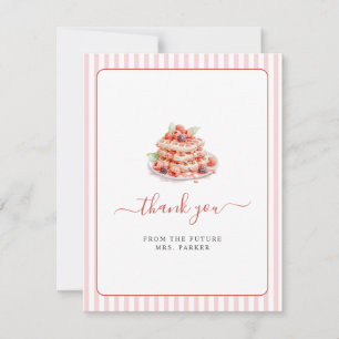 Carte De Remerciements Jolie gaufre rose Brunch Douche nuptiale Apparteme