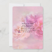 Carte De Remerciements Jolie oeillets rose et blanc (Dos)