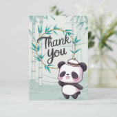 Carte De Remerciements Jolie Panda Editable (Debout devant)