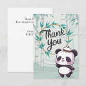 Carte De Remerciements Jolie Panda Editable (Devant / Derrière)