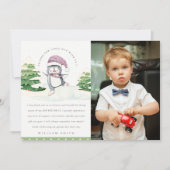 Carte De Remerciements Jolie Photo de Manchots en Hiver pour Enfants Anni (Devant)