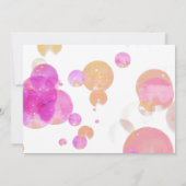 Carte De Remerciements Jolie photo de naissance moderne rose bulles Enfan (Dos)