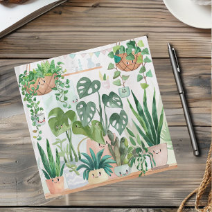 Carte De Remerciements Jolie plante de maison botanique en écriture à l'a