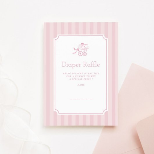 Carte De Remerciements Jolie poupée de poupée de bébé Raffle de couche