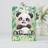 Carte De Remerciements Jolie salutation Panda (Debout devant)