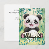 Carte De Remerciements Jolie salutation Panda (Devant / Derrière)